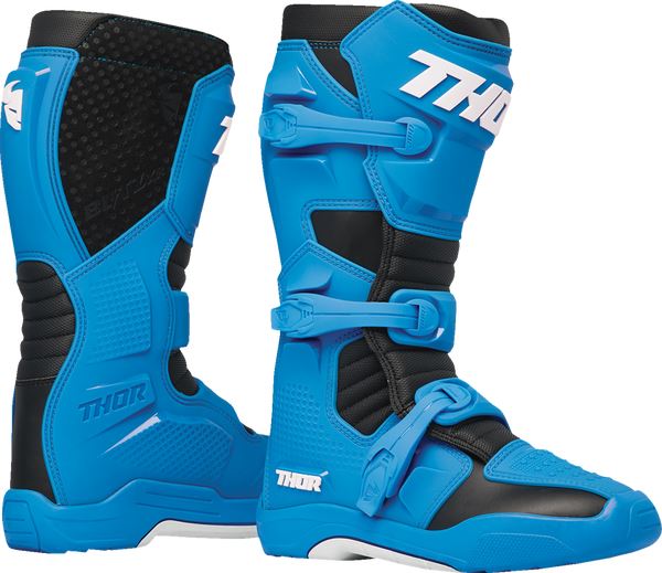Thor 2024 Youth Blitz XR Blue White Motocross Boots